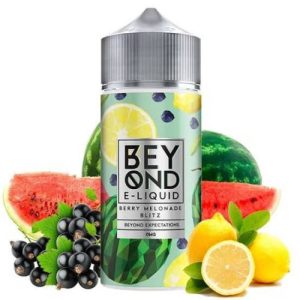 Beyond Berry Melonade Blitz 100ml Venture into the great beyond with this fusion of sweet blackcurrants and mouth-watering watermelons, delivered with a tang of freshly squeezed lemons to give it an extra kick!