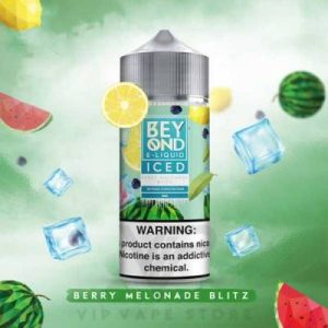 Beyond Ice Berry Melonade Blitz 100ml Go out into the world with the combination of sweet blackcurrant and delicious watermelon with a squeeze of freshly squeezed lemon to give it that extra something