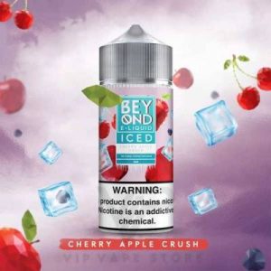 Cherry Apple Crush Beyond Iced 100ml This flavor packs a crushing punch of red and green apples, rounded off with a sweet blackcurrant zest and a cherry aftertaste that will keep you coming back for more