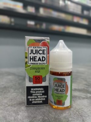 Strawberry kiwi extra freeze by juice head 30ml combines the flavors of sun-ripened strawberries, tart kiwis, and a creamy touch to create a unique and balanced  experience.