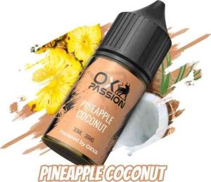Discover the irresistible combination of sweet pineapple and creamy coconut with Pineapple Coconut 30ml OX Passion by OXVA. Whereas enhance your vaping experience with this deliciously tropical flavor that will transport you to a paradise in every puff. While a must-try for those who crave a smooth and fruity sensation. Island Escape in Every Puff: Pineapple Coconut 30ml by OXVA So Indulge in paradise with Pineapple Coconut by OXVA 30ml. This tropical e-liquid blends juicy pineapple with creamy coconut for a taste bud vacation. Each puff transports you to a beachy bliss, but perfect for those seeking a smooth and refreshingly fruity juice experience