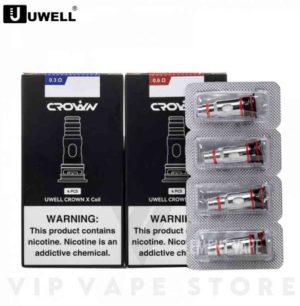 uwell caliburn Crown X replacement coils are designed to provide exceptional performance for both DTL (direct-to-lung) and MTL (mouth-to-lung) vaping styles. With coil resistances of 0.6ohms and 0.3ohms, these coils cater to a wide range of vaping preferences, allowing users to enjoy a customizable vaping.