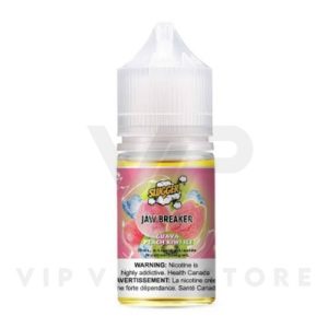 The Guava Peach Kiwi Ice 30ml Slugger Jawbreaker Series this nicotine salt e-liquid combines the sweet and tangy taste of guava the juicy flavor of peach and the refreshing zing of kiwi finished with a cool menthol ice sensation with its unique blend of flavors, this e-liquid is perfect