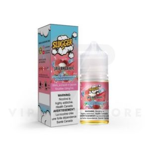 The Lychee Watermelon Strawberry Ice 30ml Slugger Jawbreaker Series this nicotine salt e-liquid combines the sweet and exotic taste of lychee, the refreshing and juicy flavor of watermelon, and the sweet and tangy taste of strawberry, finished with a cool menthol ice sensation