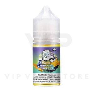 Redbull Grape Ice from Slugger Knockout Series this 30ml e-liquid is inspired by the iconic energy drink combining the sweet and tangy taste of concord grapes with a refreshing hint of ice. must-try for anyone looking for a bold and refreshing vape experience. With its unique blend of sweet and tangy flavors, this e-liquid is sure to knock out your taste buds and leave you feeling energized and focused all day long.