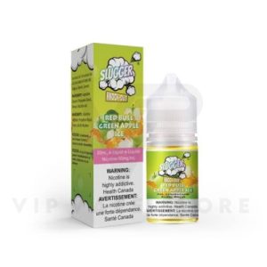 Redbull Green Apple Ice from Slugger Knockout Series this 30ml e-liquid combines the sweet and tangy taste of green apples with a refreshing hint of ice, inspired by the iconic energy drink