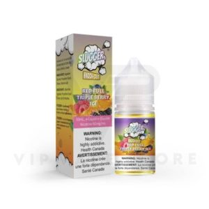 Redbull Triple Berries Ice from Slugger Knockout Series this 30ml e-liquid combines the sweet and tangy taste of triple berries (strawberry blueberry and raspberry) with a refreshing hint of ice