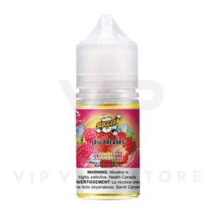 Strawberry Raspberry Ice 30ml Slugger Jawbreaker Series this nicotine salt e-liquid combines the juicy and sweet taste of fresh strawberries with the tart and tangy flavor of raspberries all chilled to perfection with a cool menthol ice sensation with its unique blend of flavors.